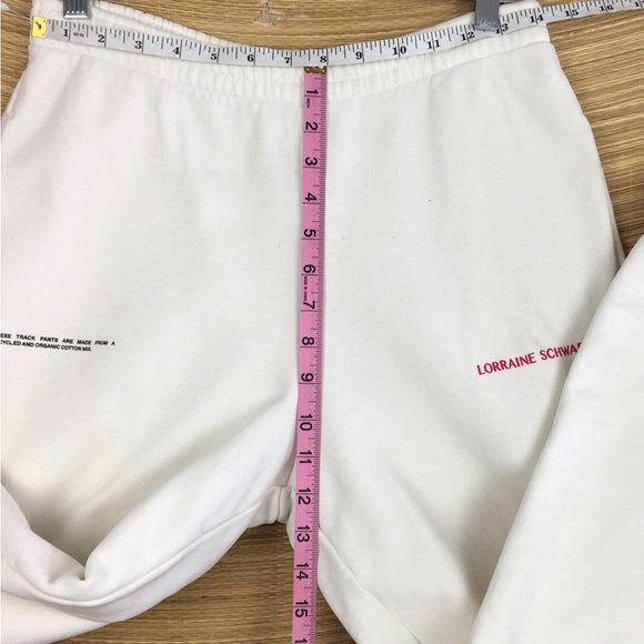 PANGAIA x Lorraine Schwartz Collab Unisex White Sweet Pants Size M - Picture 11 of 12
